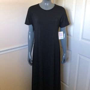 Solid black LuLaRoe maxi Maria dress new
